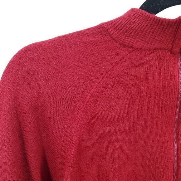 VTG Men's Designer Originals Zip-Close Mock Neck Long Sleeve Sweater 40/L Red - Picture 10 of 15